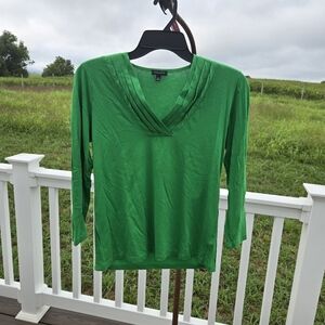 Talbot's Forest Green 3/4 Sleeve Cotton Tee Size Small